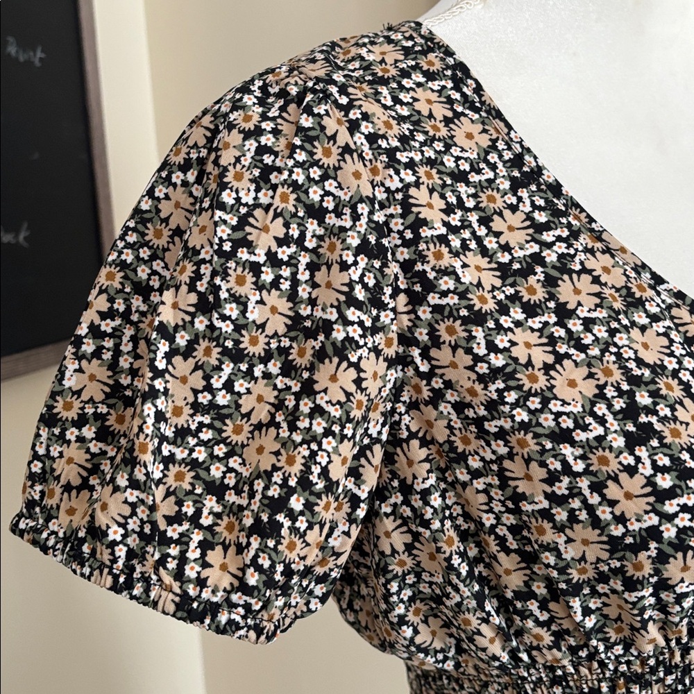 Floral Short Sleeve Floral Dress - Picture 8 of 12